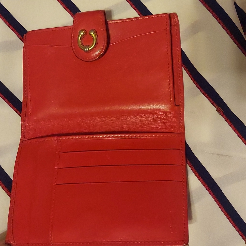 Gorgeous Gucci wallet red horseshoe, vintage mid 80's ♥ - Picture 2 of 14